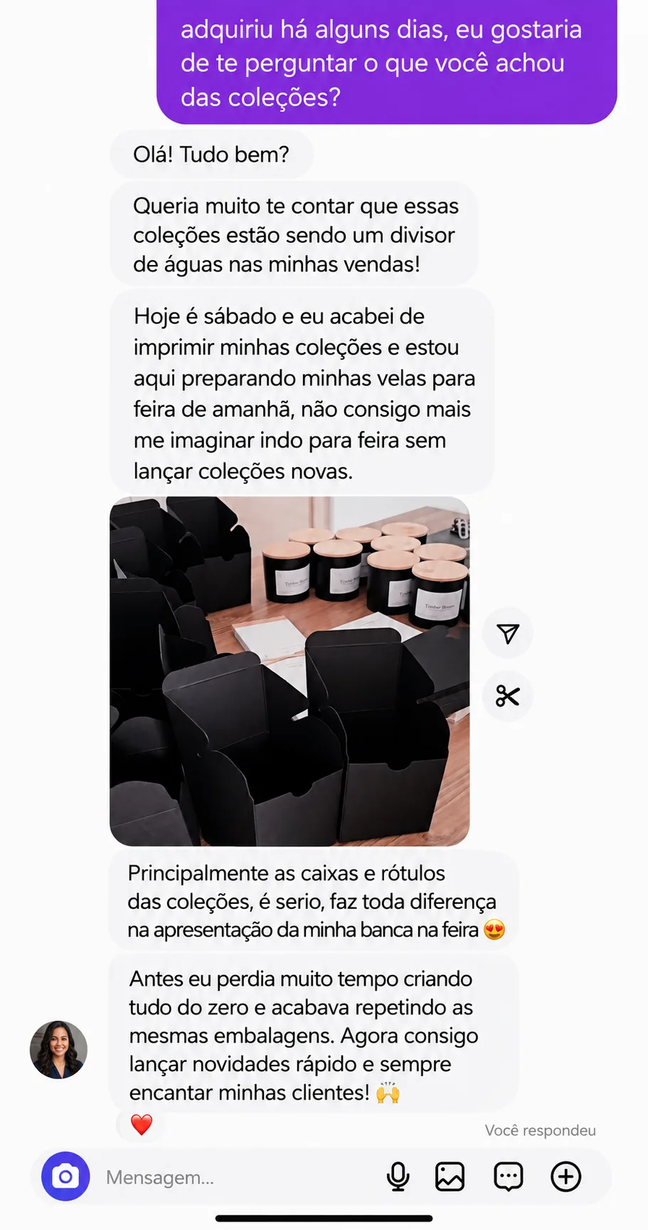 Depoimento 1 - Artesã satisfeita